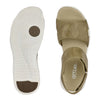 GREEN COMFORT olivegrøn skind sandal med velcro