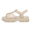 RIEKER beige sandal i imiteret skind