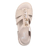 RIEKER beige sandal i imiteret skind