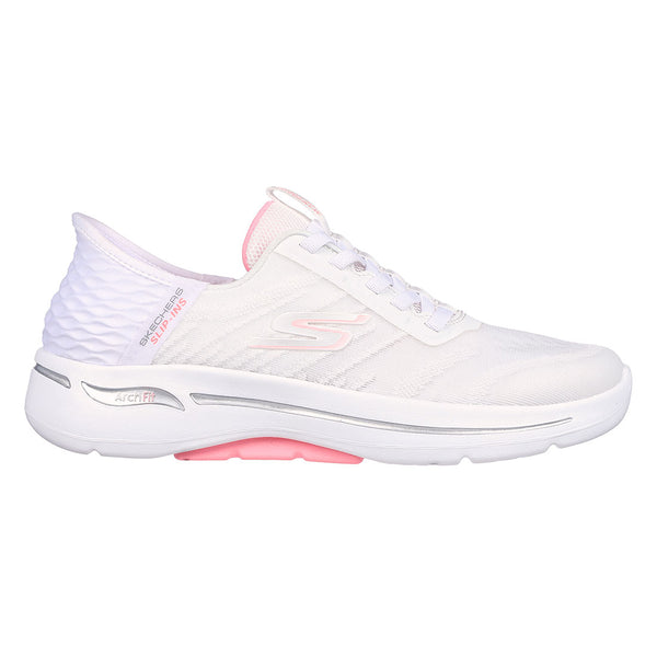 SKECHERS hvid tekstil slip- ins sneaker