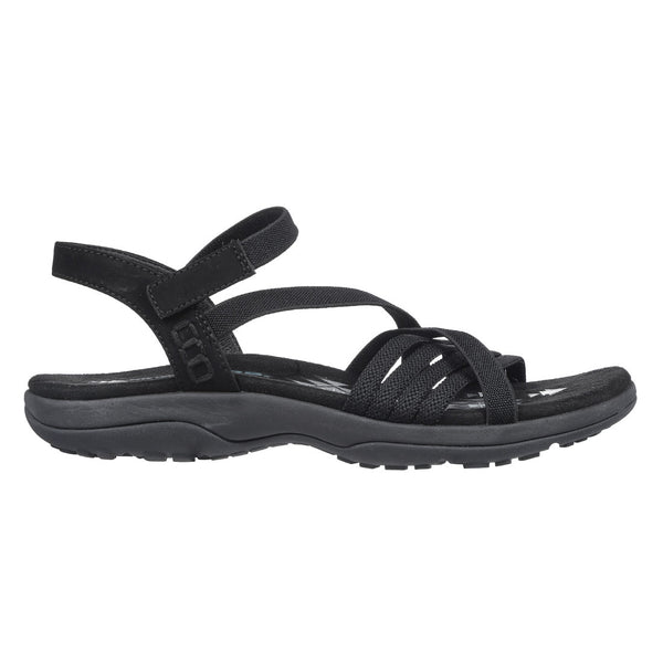 SKECHERS sort sandal med memory foam sål